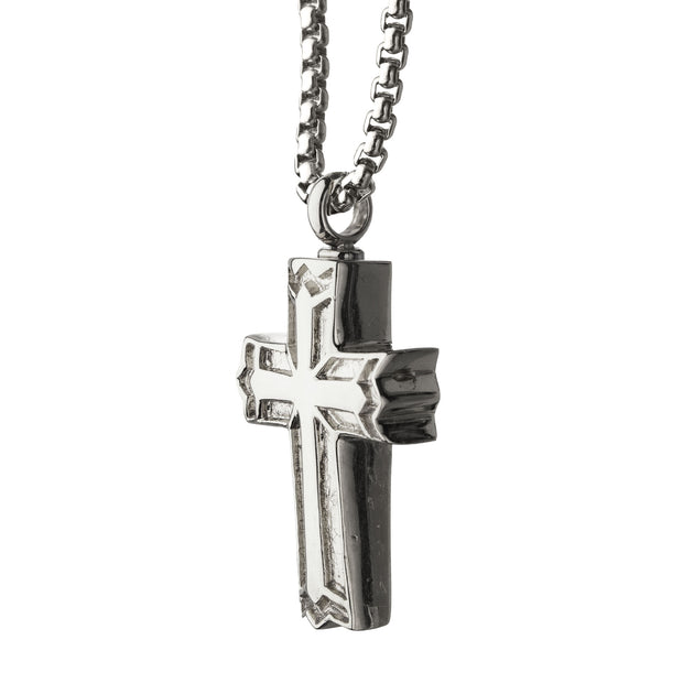 Men's Stainless Steel Stash Gothic Cross Pendant