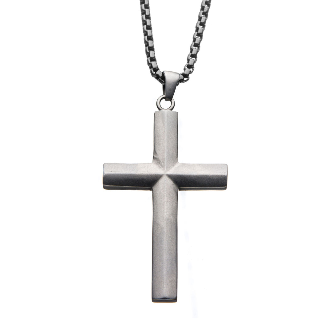 Men's stainless steel cross pendant