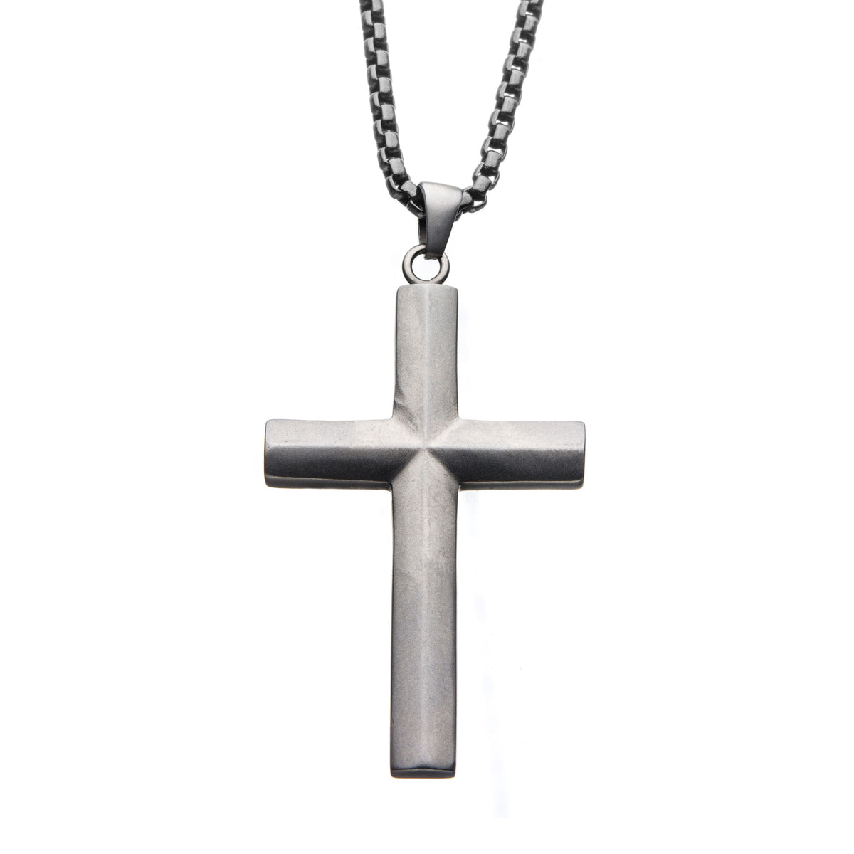 Men's stainless steel cross pendant