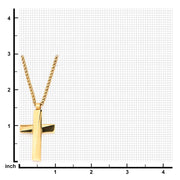 Men's Stainless Steel and Gold Plated Cross Pendant
