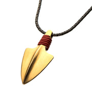 Stainless Steel Gold and Antique Arrow Head Pendant
