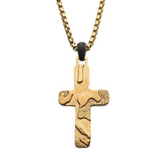 Men's Gold Plated 3D Canyon Pattern Pendant
